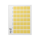 Leeg maandrooster notitieblok (Linkerzijde)