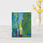 Leeg notecards abstract art. kaart (Gele Bloem)