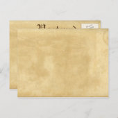 Leeg oud papier Briefkaart (Voorkant / Achterkant)