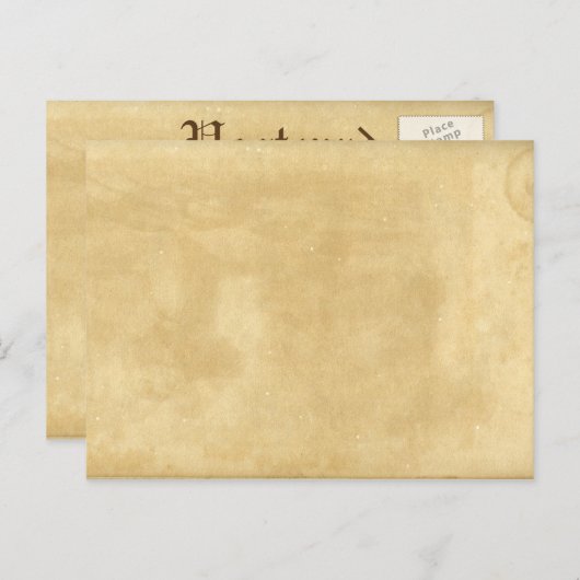 Leeg oud papier Briefkaart (Voorkant / Achterkant)