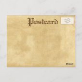 Leeg oud papier Briefkaart (Achterkant)