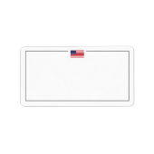 Leeg patriottisch minimaal etiket (Voorkant)