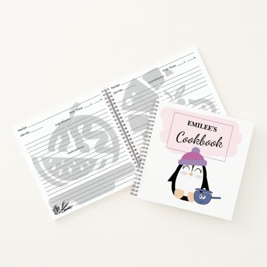 Leeg recept boek om in te schrijven (schattige roz (Binnen)