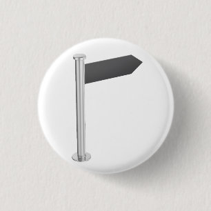 Leeg richtingspijlteken ronde button 3,2 cm