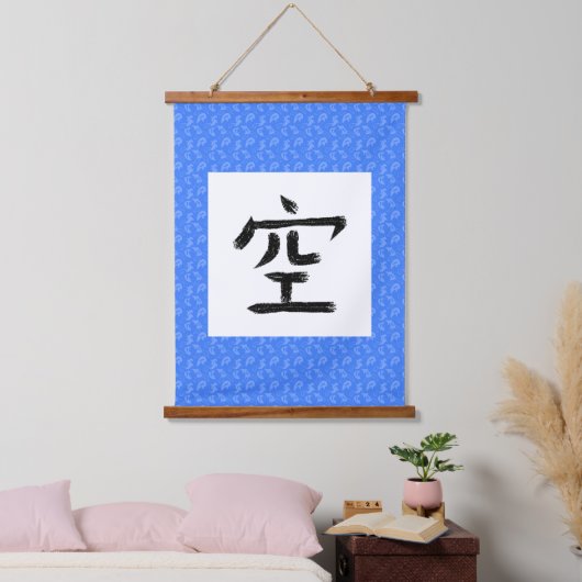 Leeg, Sky Kanji-rol Hangend Wandkleed (Slaapkamer)