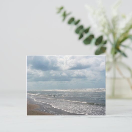 Leeg strand briefkaart (Staand voorkant)