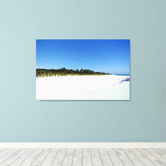 Leeg strand canvas afdruk (Insitu (Houten vloer))