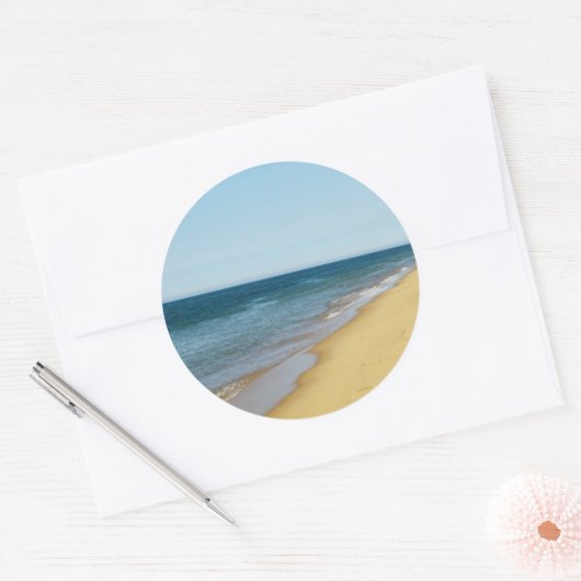 Leeg strand ronde sticker (Envelop)
