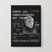 Leeg - Techno-Brutalist Streetwear Design Button (Voorkant)