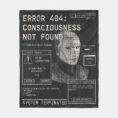 Leeg - Techno-Brutalist Streetwear Design Fleece Deken (Voorkant)