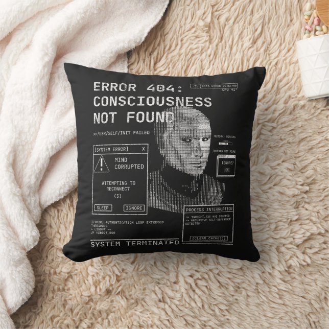 Leeg - Techno-Brutalist Streetwear Design Kussen (Deken)