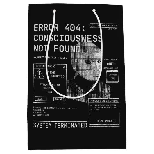 Leeg - Techno-Brutalist Streetwear Design Medium Cadeauzakje (Voorkant)