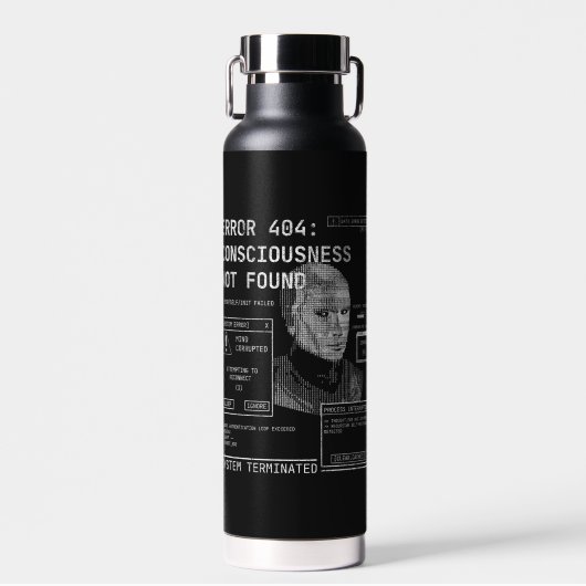 Leeg - Techno-Brutalist Streetwear Design Waterfles (Voorkant)