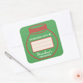 Leeg tekstvak Groen rood jam gekleurde dekplaatjes Vierkante Sticker (Envelop)