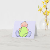 Leeg Tennis Baby Boy-kaart Kaart (Gele Bloem)