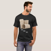 Leeg toiletpapier rolletjes tekort unisex t-shirt (Voorkant volledig)