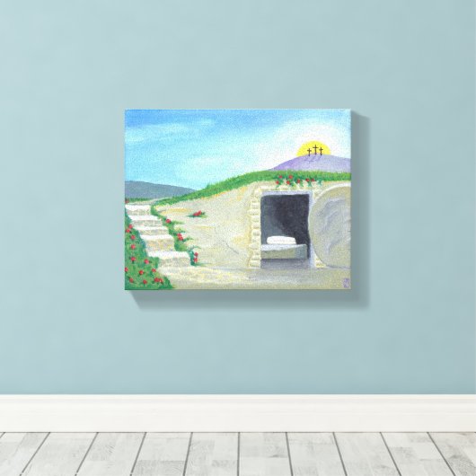 Leeg Tomb Canvas Afdruk (Insitu (Houten vloer))