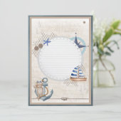 Leeg Voeg Je Eigen Afbeelding Toe Ahoy Zeevaart Av Kaart (Staand voorkant)