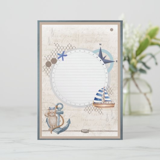 Leeg Voeg Je Eigen Afbeelding Toe Ahoy Zeevaart Av Kaart (Staand voorkant)