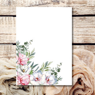 Leeg voeg je eigen bericht toe magnolia blush wit  kaart
