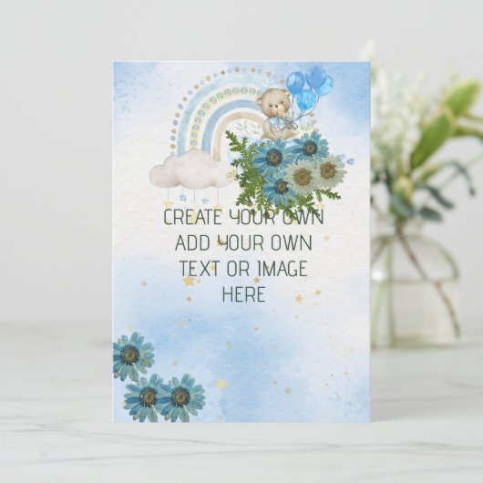 Leeg Voeg je eigen DIY We kunnen nauwelijks wachte Kaart (Staand voorkant)