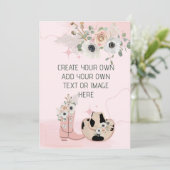 Leeg Voeg Je Eigen DIY Western Cowgirl Saddle Up T Kaart (Staand voorkant)