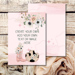 Leeg Voeg Je Eigen DIY Western Cowgirl Saddle Up T Kaart