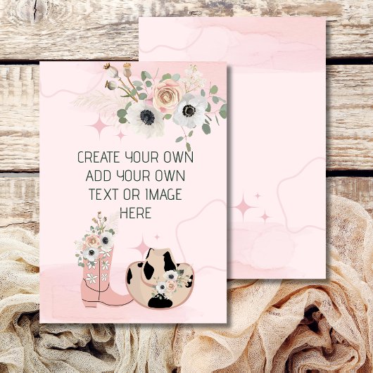 Leeg Voeg Je Eigen DIY Western Cowgirl Saddle Up T Kaart