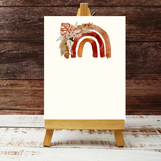 Leeg Voeg je eigen Earthtone Boho Rainbow Tropical Poster