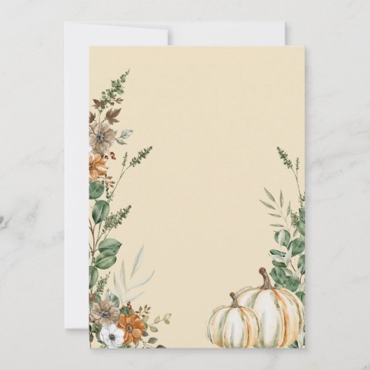 Leeg Voeg je eigen Herfst Pompoen Rustiek Bruin to Kaart (Voorkant)