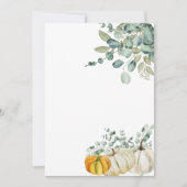 Leeg Voeg je eigen Herfst pompoen Sinaasappel wit  Kaart (Voorkant)