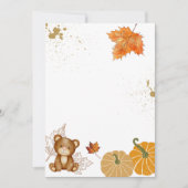 Leeg Voeg je eigen Herfst pompoen teddybeer toe Kaart (Voorkant)