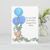 Leeg Voeg je eigen Oh Boy Beer ballon Eucalyptus t Kaart (Staand voorkant)