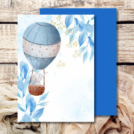 Leeg Voeg Je Eigen Olifant Heet Luchtballon Toe Kaart