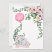 Leeg Voeg je eigen roze ballon Eucalyptus toe Kaart (Voorkant)