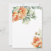 Leeg Voeg Je Eigen Rustieke Koraal Bloem Groenelem Kaart (Voorkant)