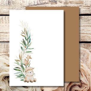 Leeg Voeg Je Eigen Sweet Little Lamb Groene Blad T Kaart