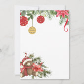 Leeg Voeg je eigen Winter kerstmis rode poinsettia Kaart (Voorkant)