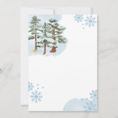 Leeg Voeg je eigen Winter sneeuw blauwe sneeuwvlok Kaart (Voorkant)