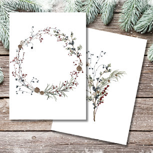 Leeg Voeg Je Eigen Winterberry Rustic Boho Toe Kaart