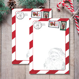 Leeg Voeg uw eigen kerstman Noordpool poststempel Kaart