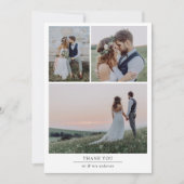 Leeg voor uw bericht Gepersonaliseerde foto bruilo Bedankkaart (Voorkant)