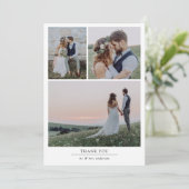 Leeg voor uw bericht Gepersonaliseerde foto bruilo Bedankkaart (Staand voorkant)