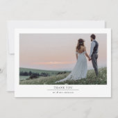 Leeg voor uw bericht Gepersonaliseerde foto bruilo Bedankkaart (Voorkant)