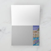 Leeg Waterverf zeilboten Feestdagen Kaart (Binnen)