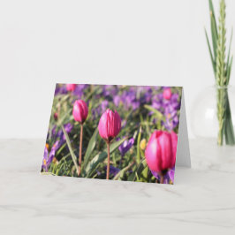 Leeg Wenskaart: De bloemen van de lente Kaart