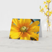 Leeg Wenskaart Kaart (Gele Bloem)