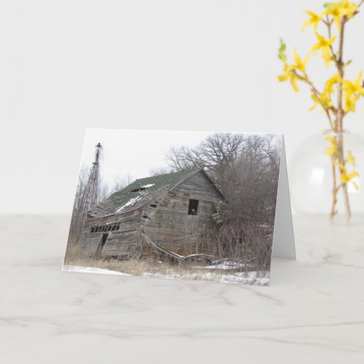 Leeg Wenskaart Kaart (Gele Bloem)