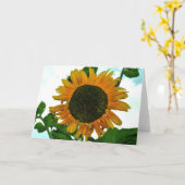 Leeg wenskaart met de foto van de Zonnebloem Kaart (Gele Bloem)