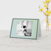 Leeg Wenskaart met grappige foto. Kaart (Gele Bloem)